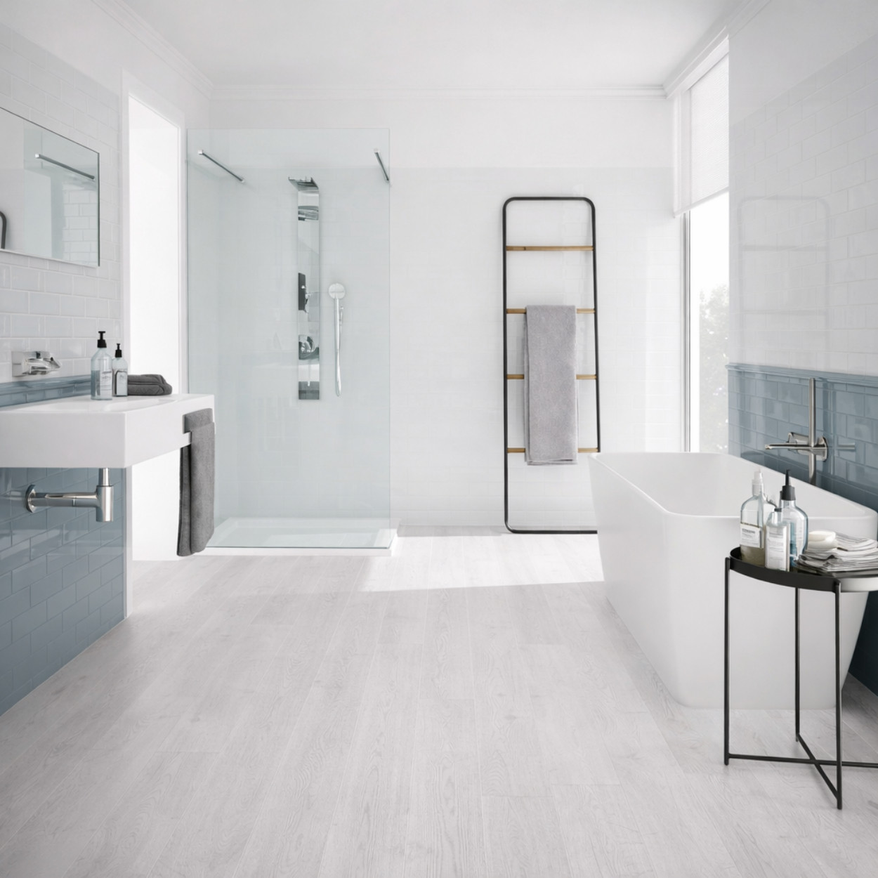 BMS Budget Line Viena Ash Blue Glans WandTegel 7,5x30cm